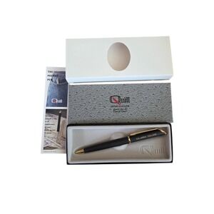 Quill Matte Black Gold Columbia College Ballpoint‎ Pen with Original Box USA